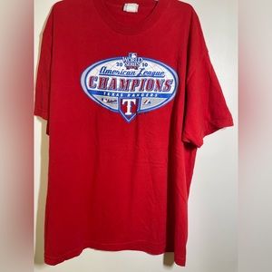 CLASSIC TEXAS RANGERS 2010 World Series Champions Shirt Majestic Men’s Size XL
